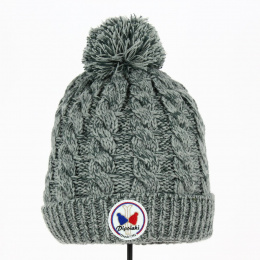 Gstaad grey pompon hat - Pipolaki