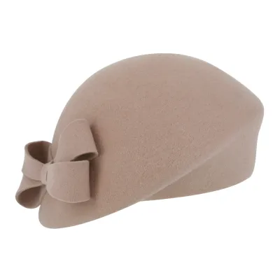 Beige wool formed beret - Traclet