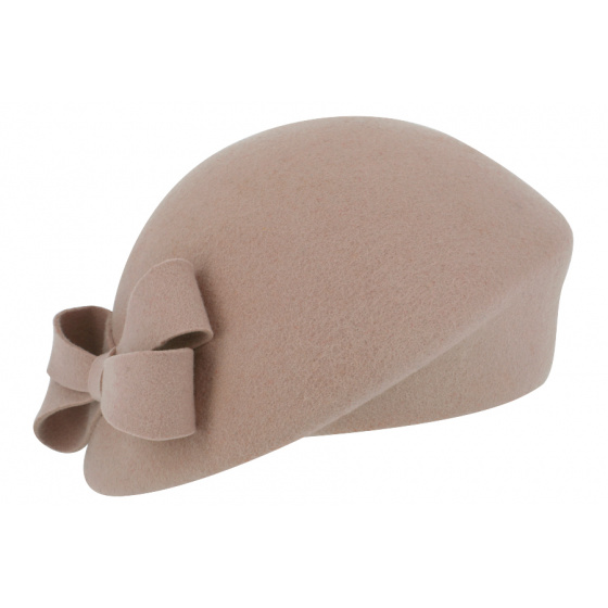 Beige wool formed beret - Traclet