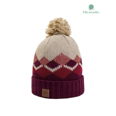 Pompon hat Abiso Bordeaux - Pipolaki