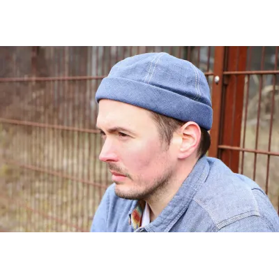 Bonnet Docker Cooper Lin Bleu Traclet