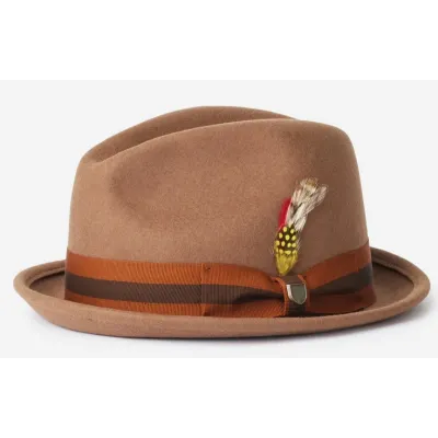 Trilby Gain Felt Wool Camel Hat - Brixton
