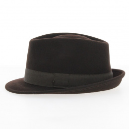 Trilby Unity Waterproof Brown Wool Felt Hat - Traclet