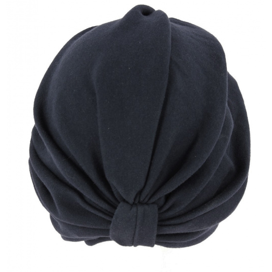 Sophie Chemotherapy Black Cotton Turban - Traclet
