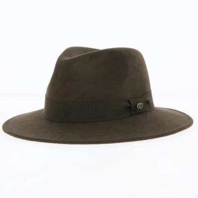 Chapeau Traveller Max feutre laine Marron - Traclet