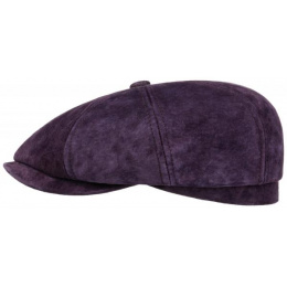 Casquette Hatteras Longreach Cuir Prune - Stetson