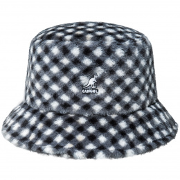 Black & White Faux Fur Bob - Kangol