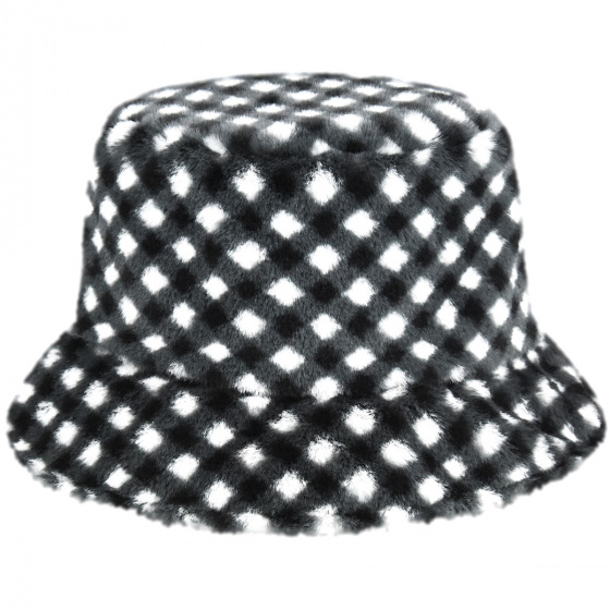 Black & White Faux Fur Bob - Kangol