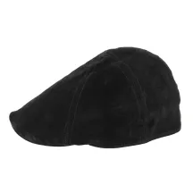 Ducky Black Leather Cap - Aussie Apparel