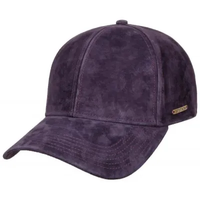 Casquette Baseball Louisville Cuir Prune - Stetson réf 17187