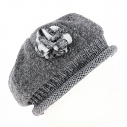 Toque Gavroche Grey Wool - Traclet