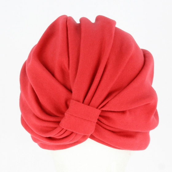 Turban Sophie Chimiothérapie Coton Rouge - Traclet Turban Sophie Chimiothérapie Coton Rouge - Traclet