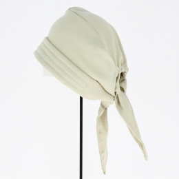 Turban Scarf Chemotherapy Cotton Beige - Traclet