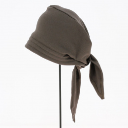 Brown Cotton Turban Scarf - Traclet