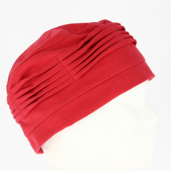Toque Chimiothérapie Coton rouge - Traclet Toque Chimiothérapie Coton rouge - Traclet