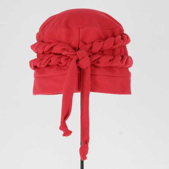 Red Cotton Twist Chemotherapy Cap - Traclet