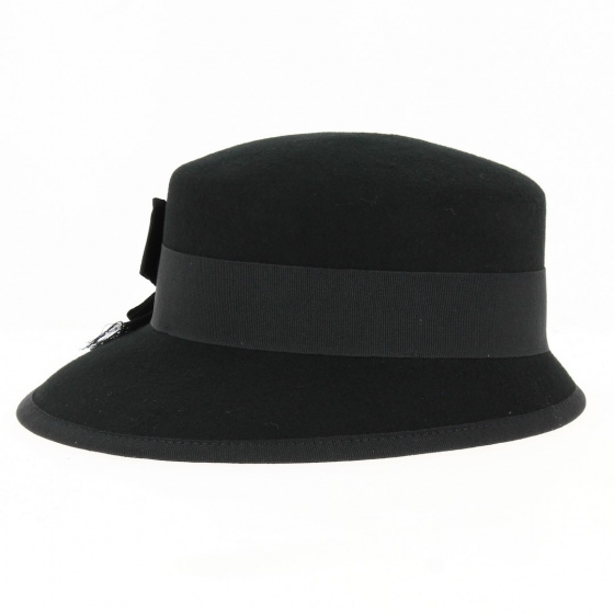 Black felt cap - Traclet Black felt cap - Traclet
