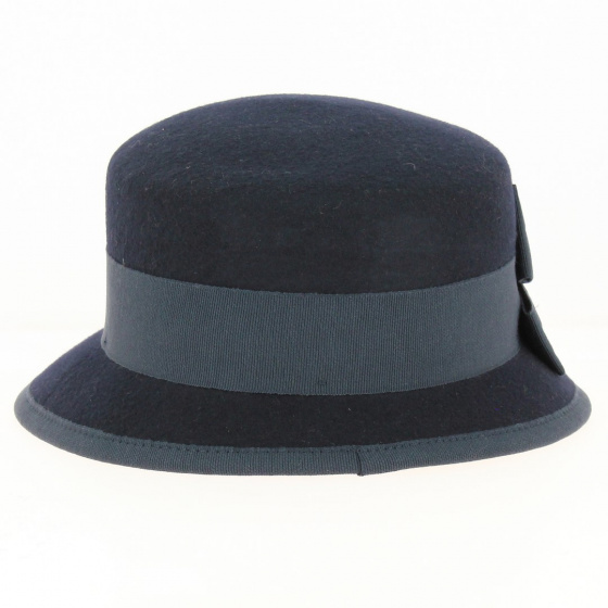 Capeline casquette en feutre marine - Traclet Capeline casquette en feutre marine - Traclet