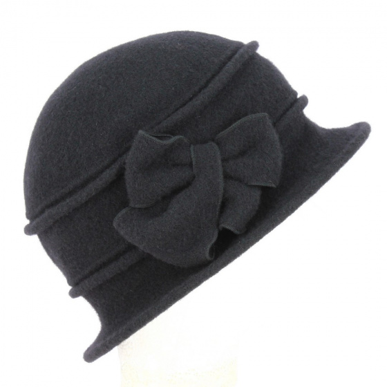 Chapeau Cloche Mania Feutre Laine noir - Traclet Chapeau Cloche Mania Feutre Laine noir - Traclet