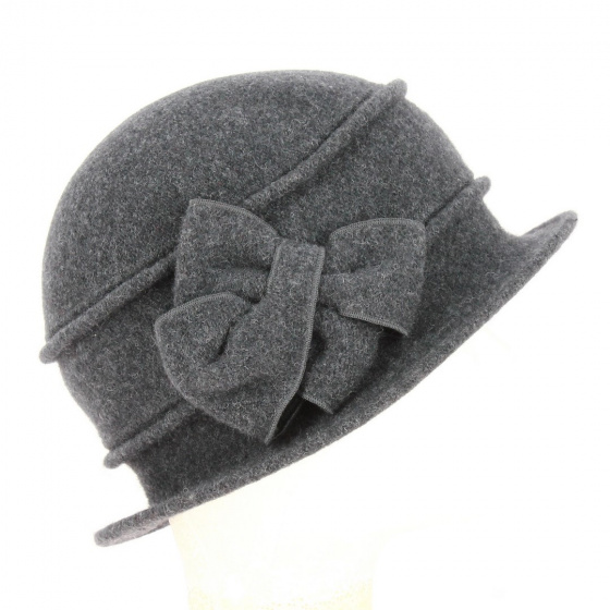 Chapeau Cloche Mania Feutre Laine anthracite - Traclet