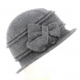 Mania Cloche Hat Grey wool felt - Traclet
