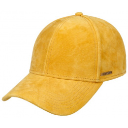 Louisville Baseball Cap Leather Yellow - Stetson