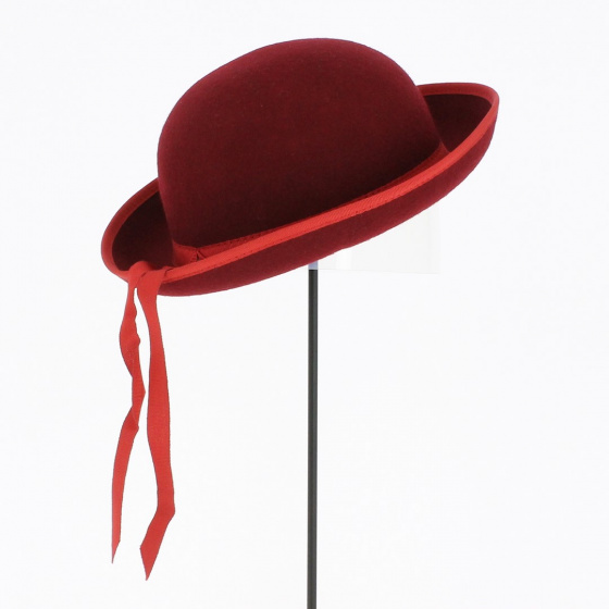 Breton hat Felt Wool Child Bordeaux - Traclet