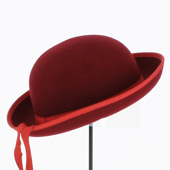 Chapeau Breton Feutre Laine Enfant Bordeaux - Traclet Chapeau Breton Feutre Laine Enfant Bordeaux - Traclet