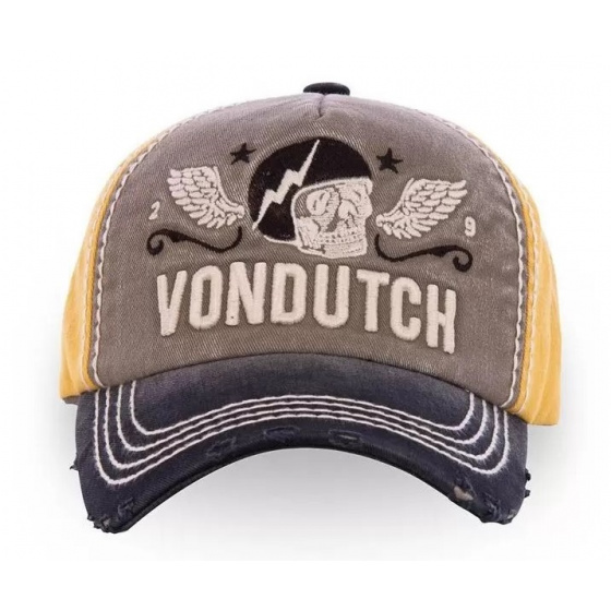 Xavier Grey & Yellow Rock Baseball Cap - Von Dutch