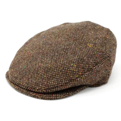 Casquette Tweed Plate Newbridge Laine Marron - Hanna Hats