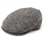 Casquette Tweed Plate Donegal Laine Grise - Hanna Hats