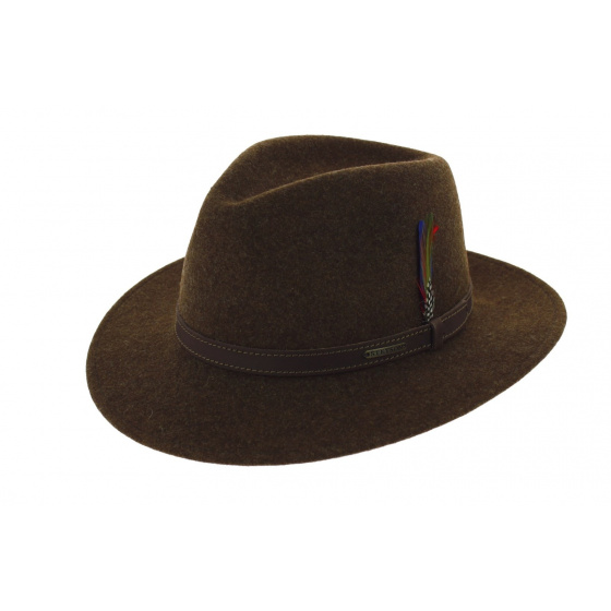 Chapeau Traveller Aussie Woolfelt Marron - Stetson Chapeau Traveller Aussie Woolfelt Marron - Stetson