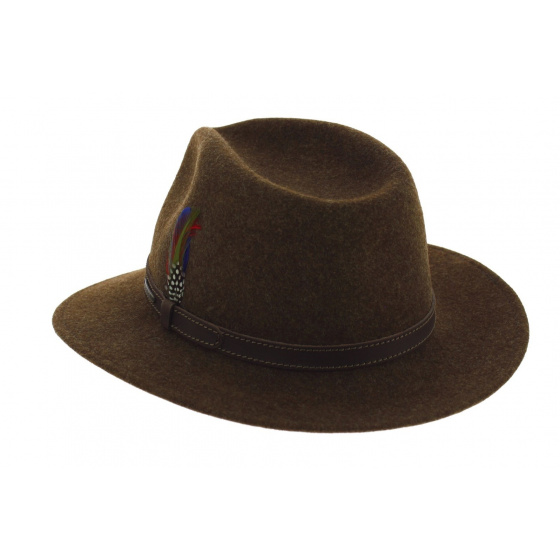 Chapeau Traveller Aussie Woolfelt Marron - Stetson Chapeau Traveller Aussie Woolfelt Marron - Stetson