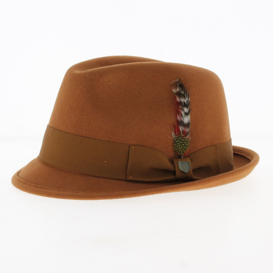 Trilby Gain Felt Wool Caramel Hat - Brixton
