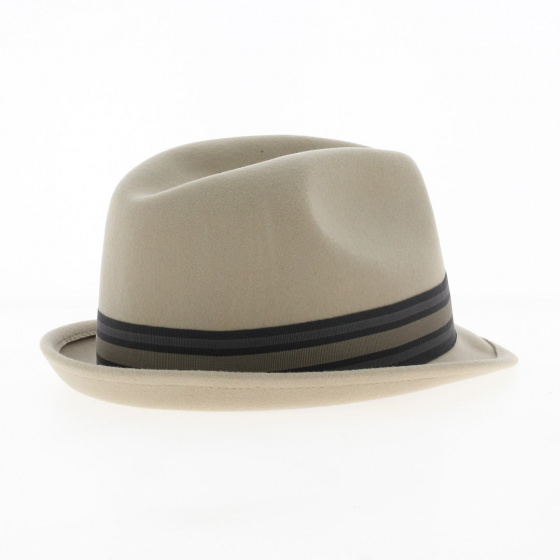 Trilby Gain Beige Wool Felt Hat - Brixton