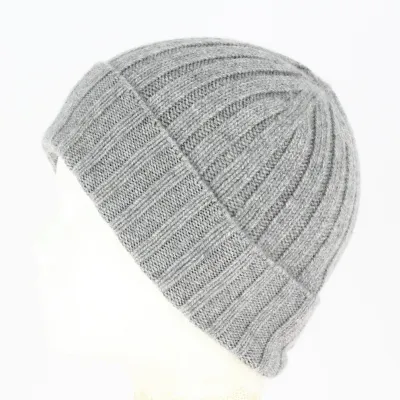Cuffia Cashmere Beanie Grey- Traclet