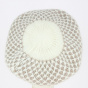 Beret - Angora knit hat Losange Bi-color Ecru and beige - Traclet