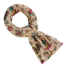 Vintage Beige Tattoo Scarf - Von Dutch