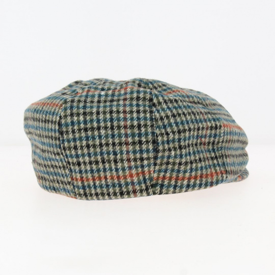 Gavroche Brood Joe Blue Houndstooth Cap Green - Brixton