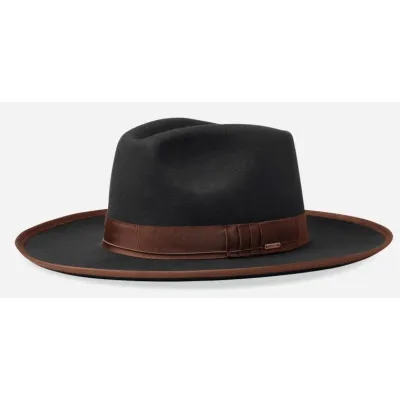 Reno Black Felt Fedora Hat - Brixton ref 17284