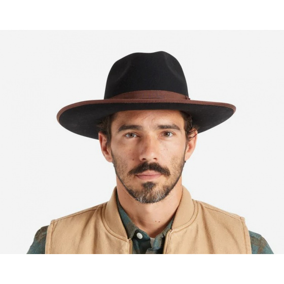 Reno Black Felt Fedora Hat - Brixton