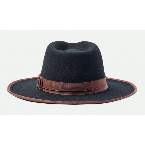 Reno Black Felt Fedora Hat - Brixton