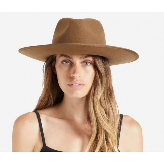 Chapeau Fedora Jo Rancher Feutre Marron - Brixton Chapeau Fedora Jo Rancher Feutre Marron - Brixton