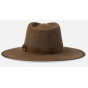 Jo Rancher Felt Fedora Hat Brown - Brixton