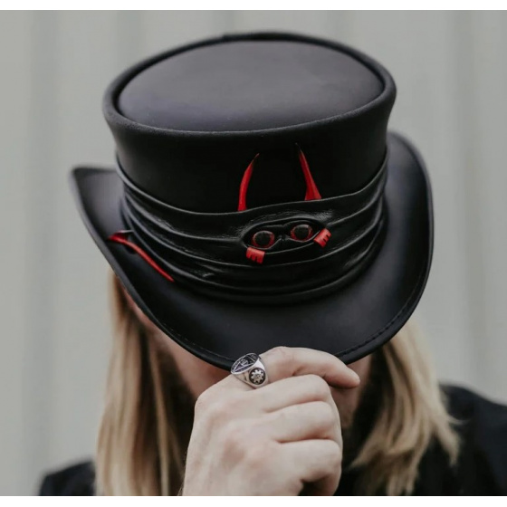 Chapeau Haut de Forme Marlow Cuir Noir - Head'n Home Chapeau Haut de Forme Marlow Cuir Noir - Head'n Home