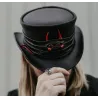 Chapeau Haut de Forme Marlow Cuir Noir - Head'n Home Reference : 17287| Chapellerie Traclet