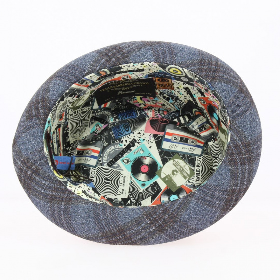 Chapeau Porkpie Laine Bordeaux et Marron - Alfonso d'este