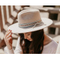 Maldives Moon Beige Felt Fedora Hat - Head'n Home