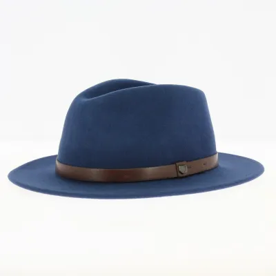Fedora Messer Hat King Blue Wool Felt - Brixton