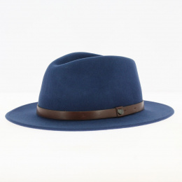 Fedora Messer Hat King Blue Wool Felt - Brixton